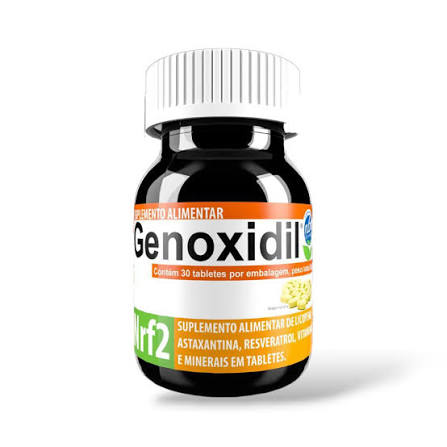 Frasco do suplemento alimentar Genoxidil