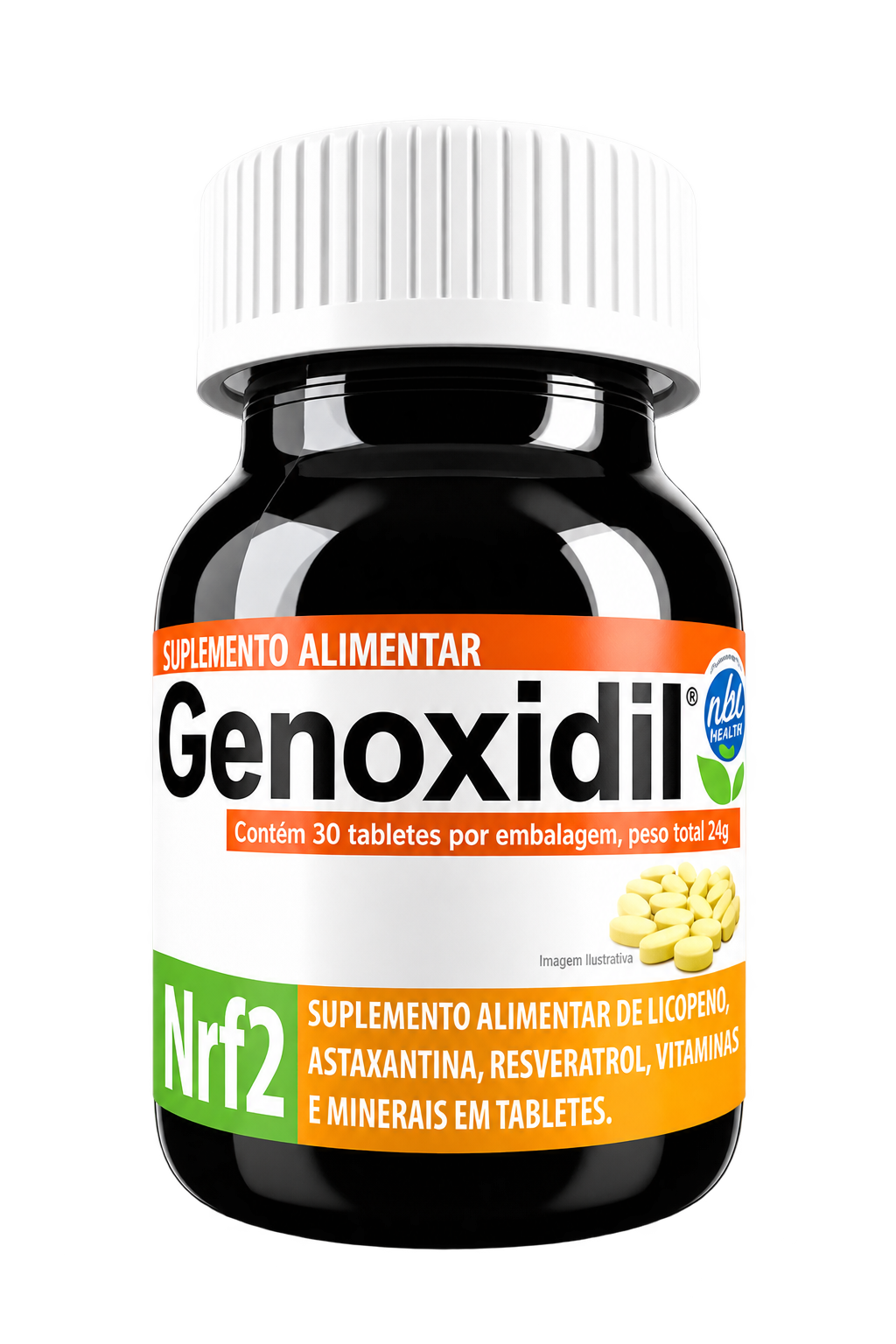 Frasco do suplemento Genoxidil